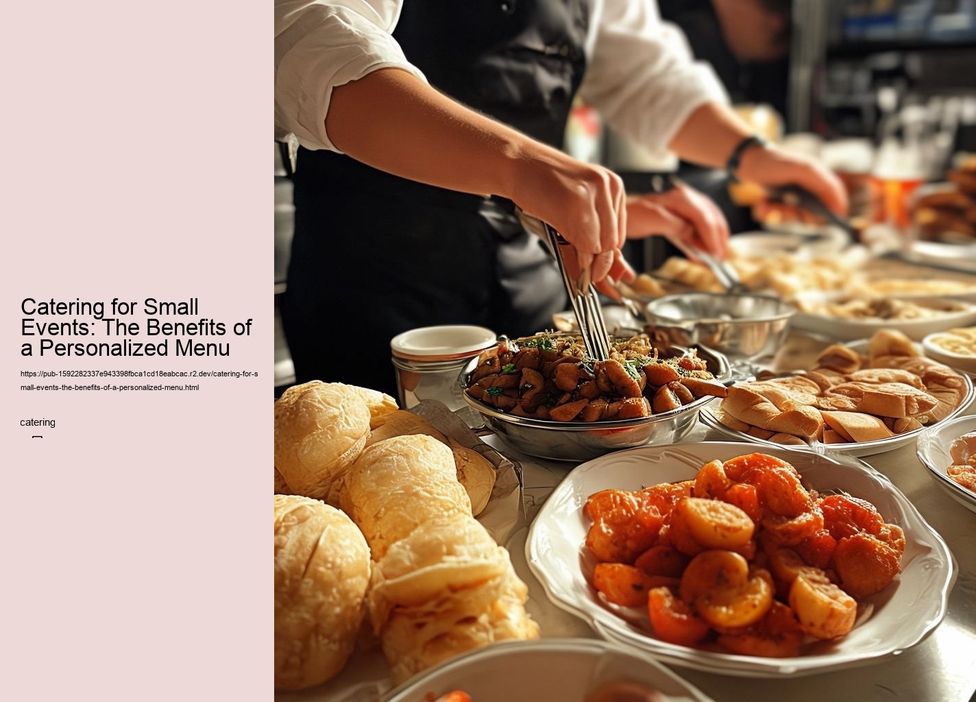 Catering for Small Events: The Benefits of a Personalized Menu